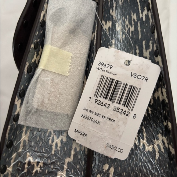 Coach Parker Mixed Media Studded Shoulder Bag 39679 Tea Rose Turnlock - Picture 16 of 16